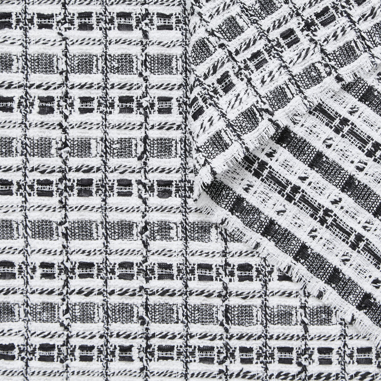 Mini Check Bicolor Cotton Tweed