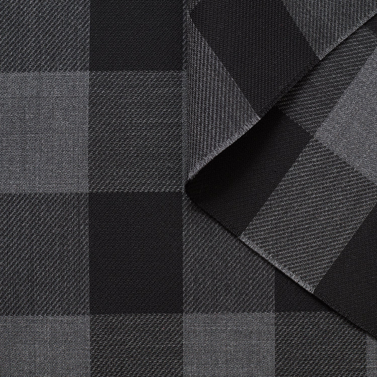 Double Face Large Check Crepe