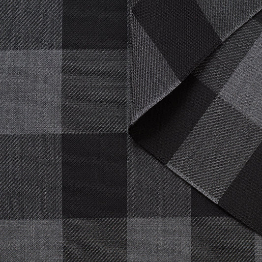 Double Face Large Check Crepe