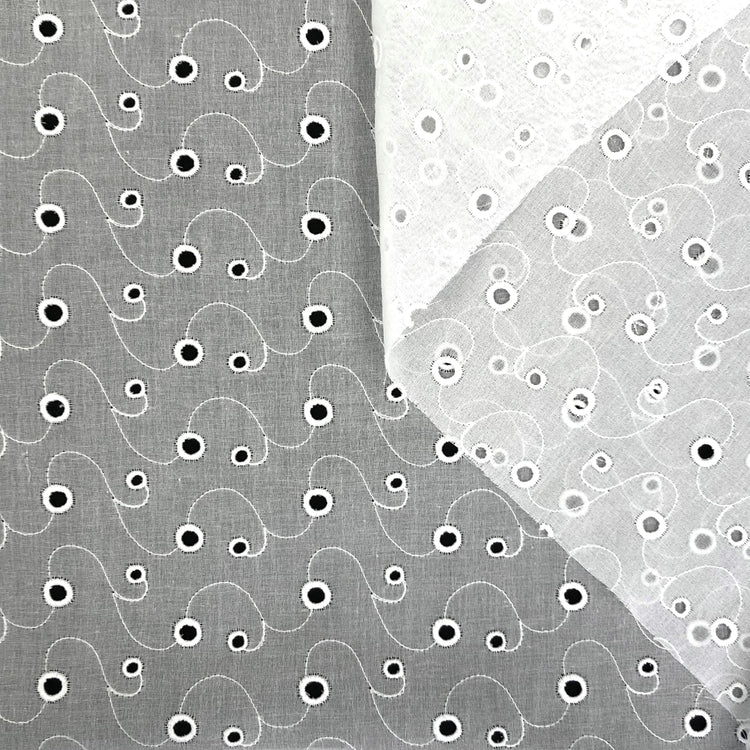 Broderie Anglaise On Cotton Voile