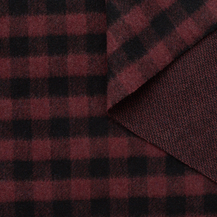 Gingham Hairy Wool Drap