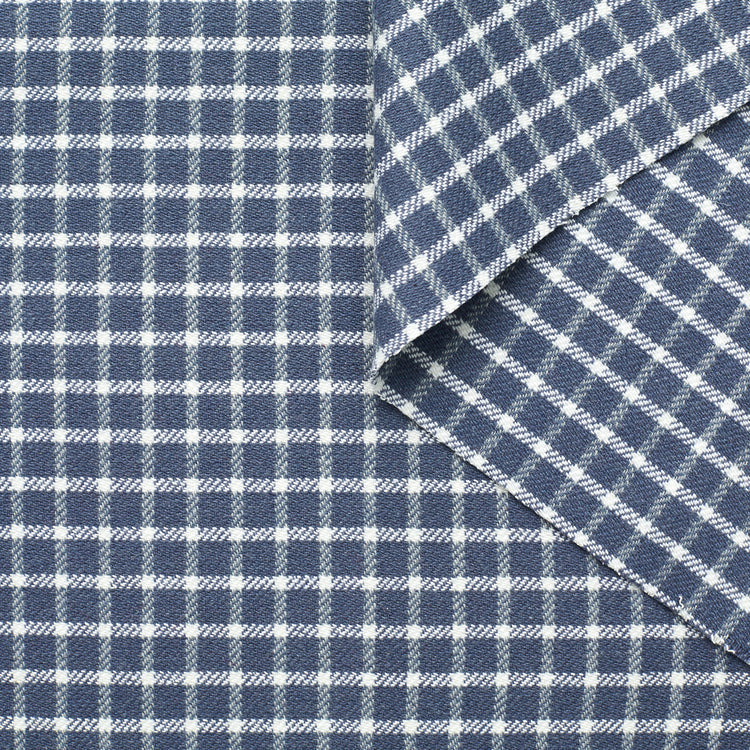 Double Face Checked Wool & Cotton