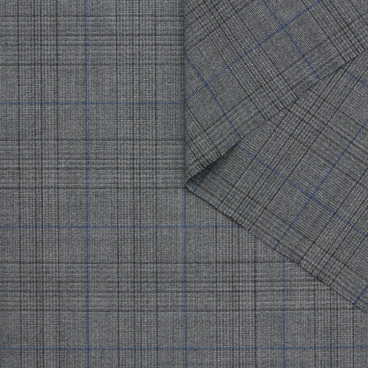 Stretch Prince Of Wales Wool Suiting RWS