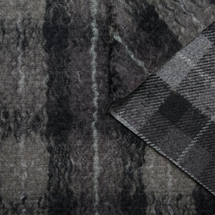 Double Face Hairy Wool & Mohair Tartan