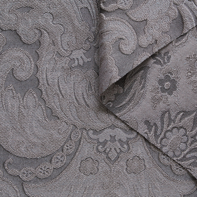 Wool & Silk Blend Damask Jacquard