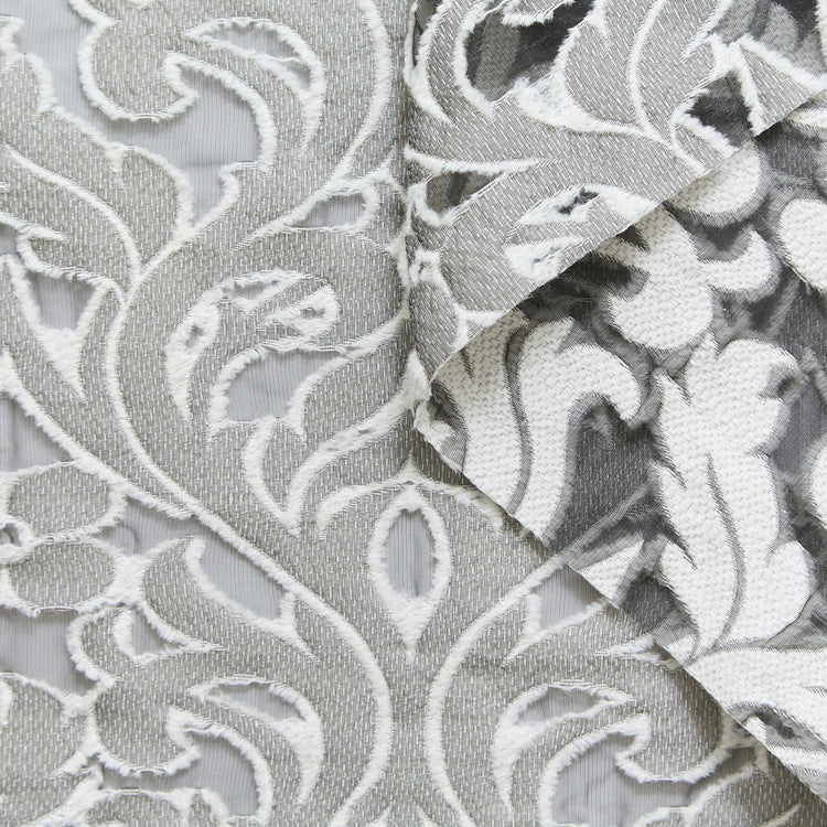 Fil coupé Damask Wool Blend Jacquard Organza