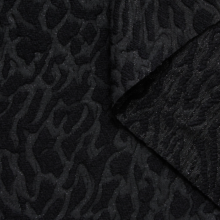 Wool Lurex Abstract Spots Jacquard