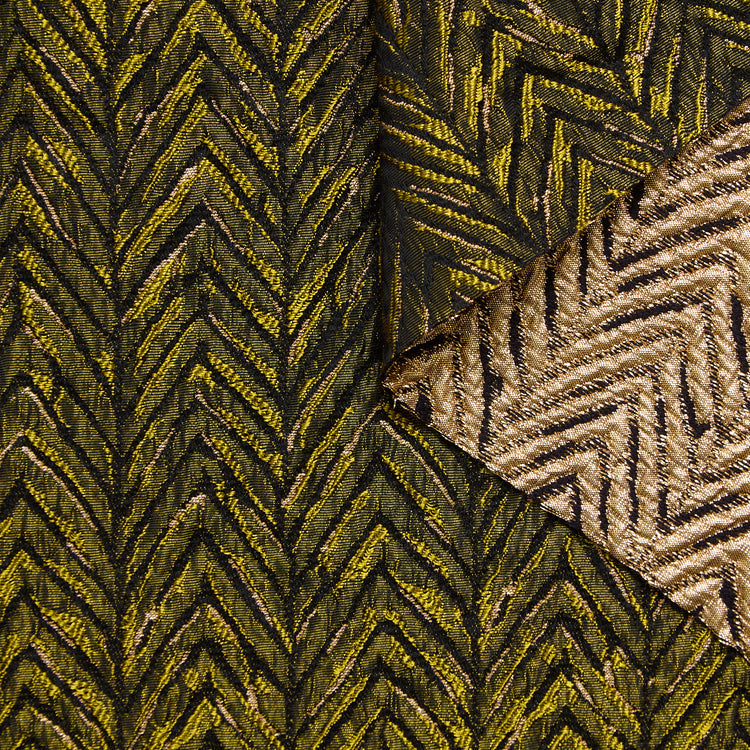 Shiny Cotton Herringbone Jacquard