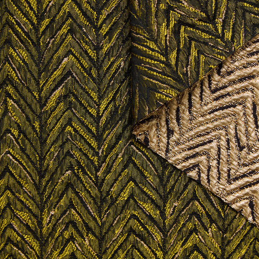 Shiny Cotton Herringbone Jacquard
