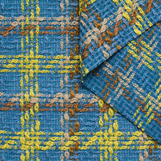 Virgin Wool Checked Tweed