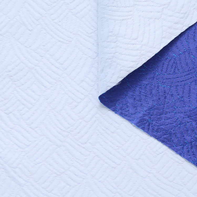 Abstract Leaf Silk Blend Jacquard