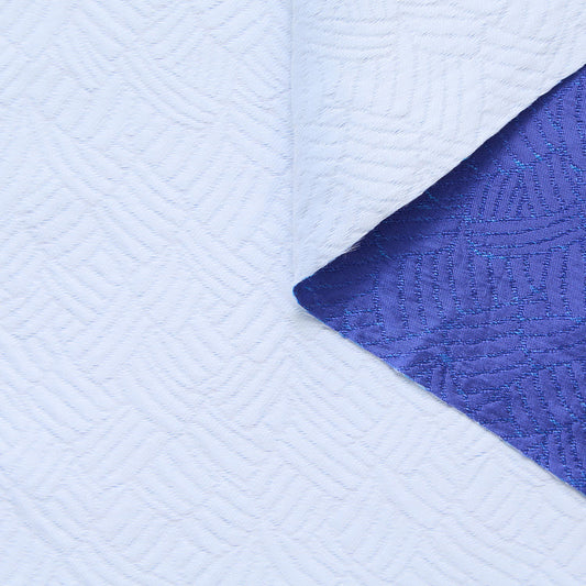 Abstract Leaf Silk Blend Jacquard
