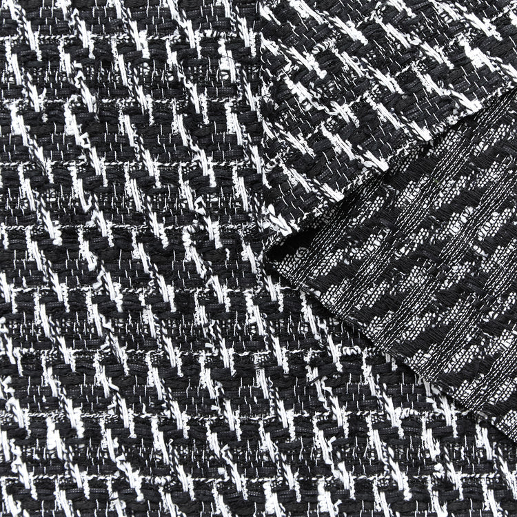 Geometric Bicolor Cotton Tweed