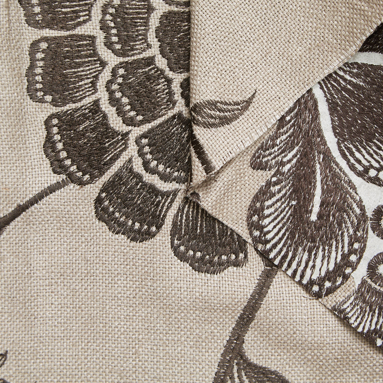 Embroidered Silk & Viscose Panama
