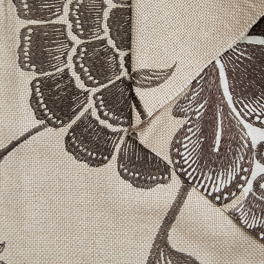 Embroidered Silk & Viscose Panama