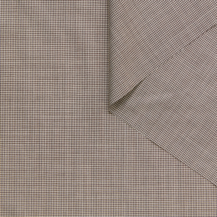 Micro Houndstooth Wool & Silk Suiting