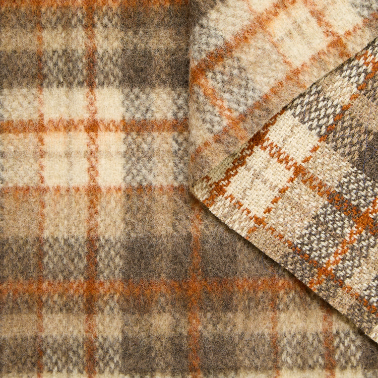 Brushed Checked Virgin Wool Drap