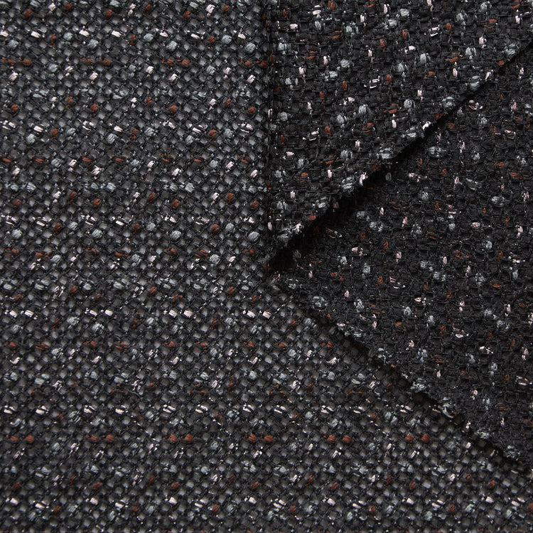 Embroidered Cotton & Wool Tweed