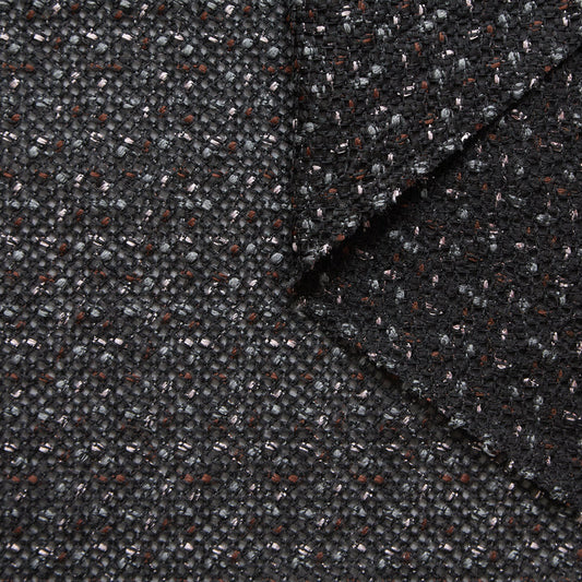 Embroidered Cotton & Wool Tweed