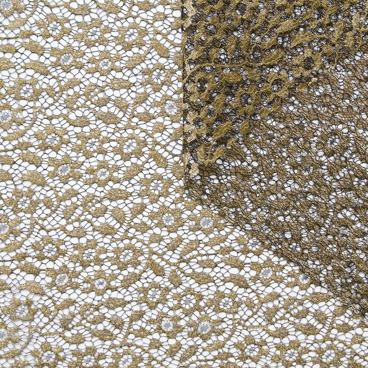 Gold Chantilly Floral Lace