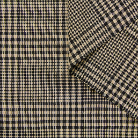 Plaid Check Viscose & Wool Suiting