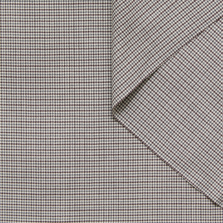 Houndstooth Stretch Virgin Wool Suiting