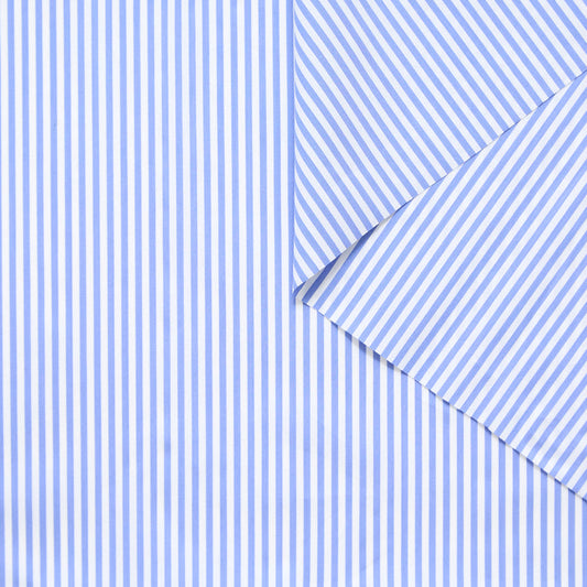 Stretch Striped Cotton Poplin