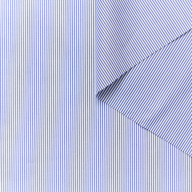 Fine Stripe Cotton Poplin