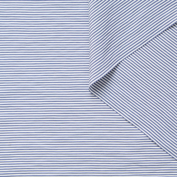 Horizontal Stripes Viscose Poplin