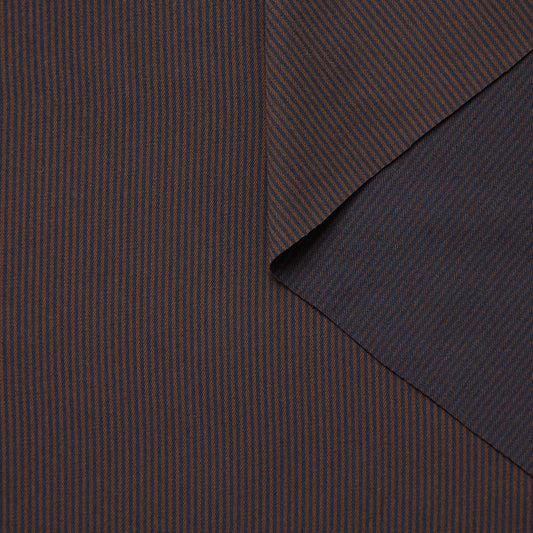Striped Viscose & Wool Twill