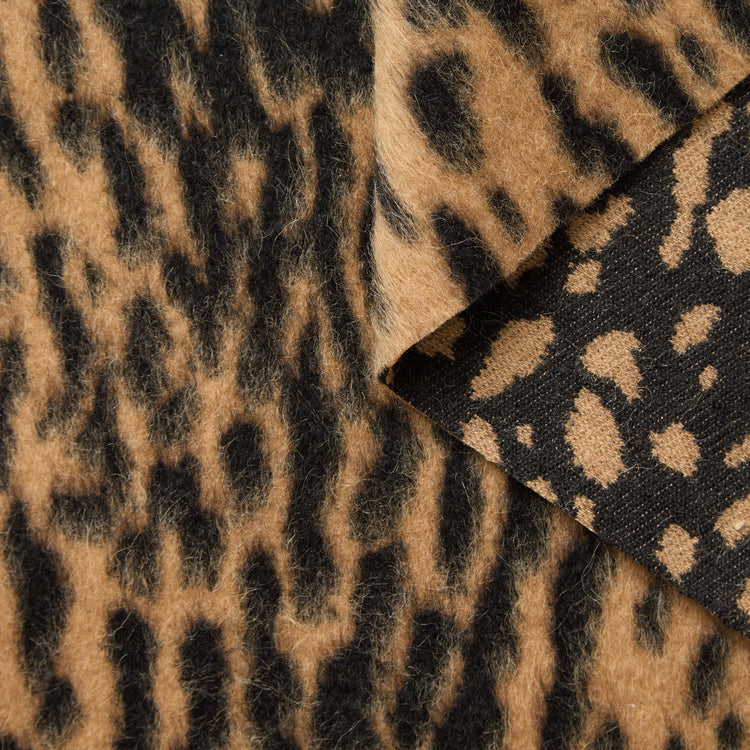 Leopard Virgin Wool & Llama Fake Fur RWS