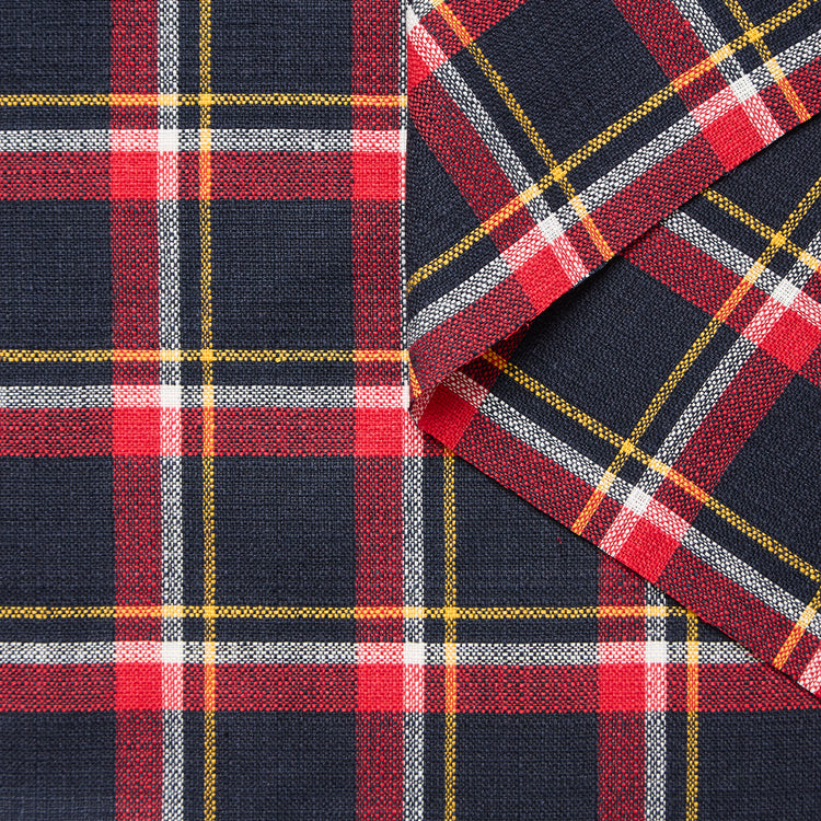 Tartan Linen & Cotton Natté