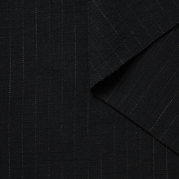 Chalk Striped Cotton & Wool Tweed
