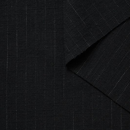 Chalk Striped Cotton & Wool Tweed
