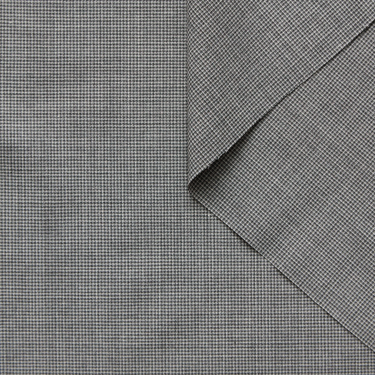 Micro Houndstooth Virgin Wool Suiting