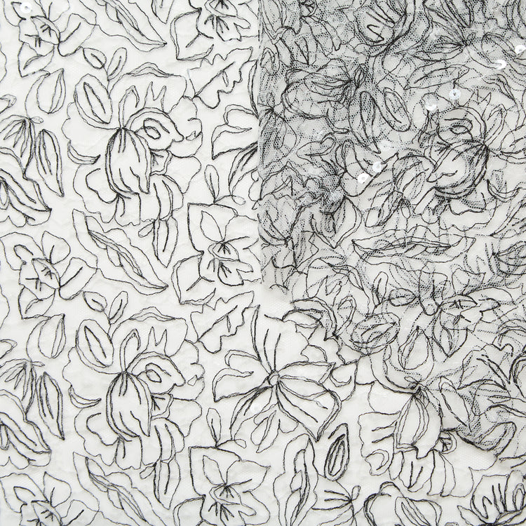 Embroidered Tulle Sequins